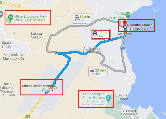Beautiful Choice - Near Athens Airport - 50M From The Sea - Iq+ Apartment อาร์เตมีดา ภายนอก รูปภาพ